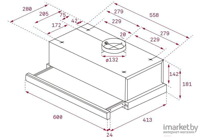 Кухонная вытяжка TEKA TL 6310 (черный) [40474252]