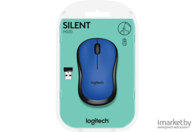 Мышь Logitech M220 Silent (синий) [910-004879]