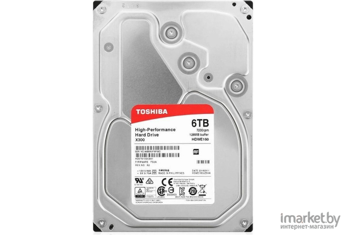 Жесткий диск Toshiba X300 6TB [HDWE160UZSVA]