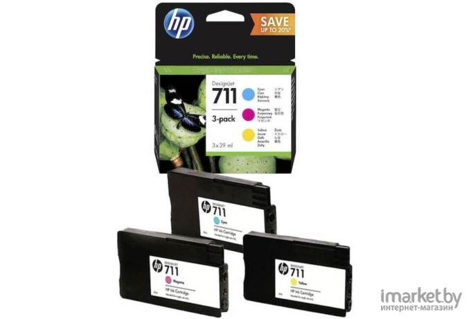 Картридж для принтера HP 711 3-pack [P2V32A]