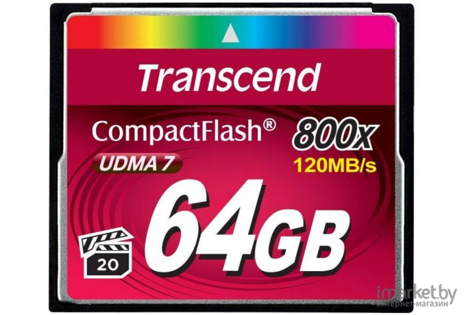 Карта памяти Transcend 800x CompactFlash Premium 64GB (TS64GCF800)