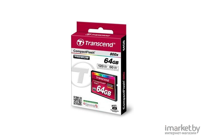 Карта памяти Transcend 800x CompactFlash Premium 64GB (TS64GCF800)