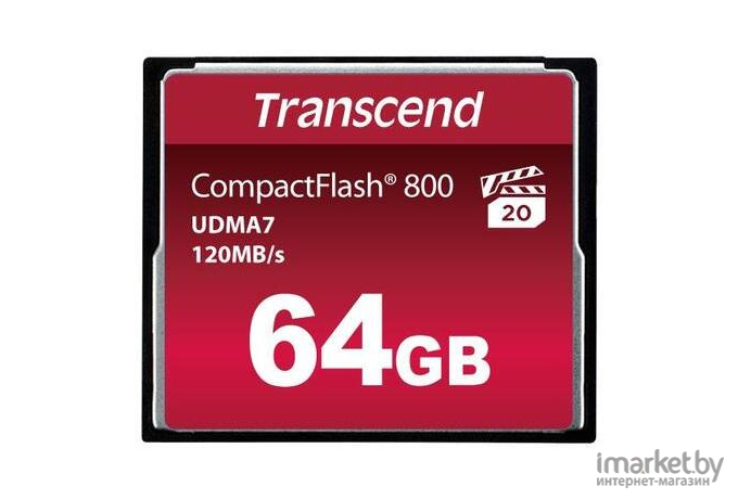 Карта памяти Transcend 800x CompactFlash Premium 64GB (TS64GCF800)