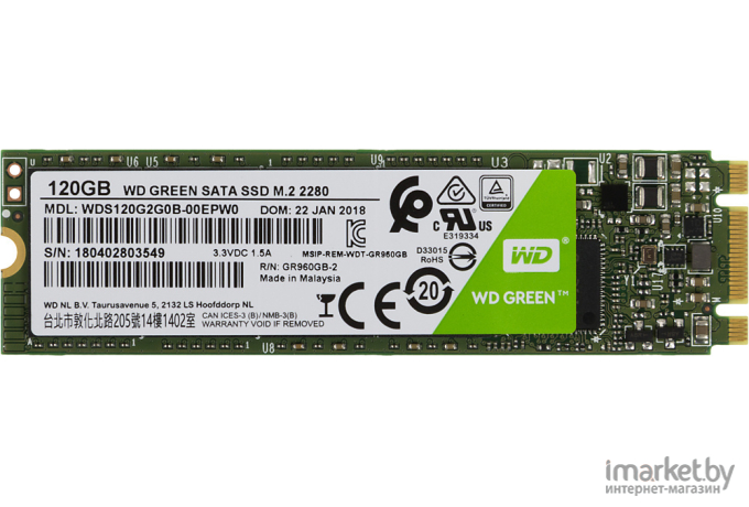 SSD WD Green M.2 2280 120GB [WDS120G1G0B]