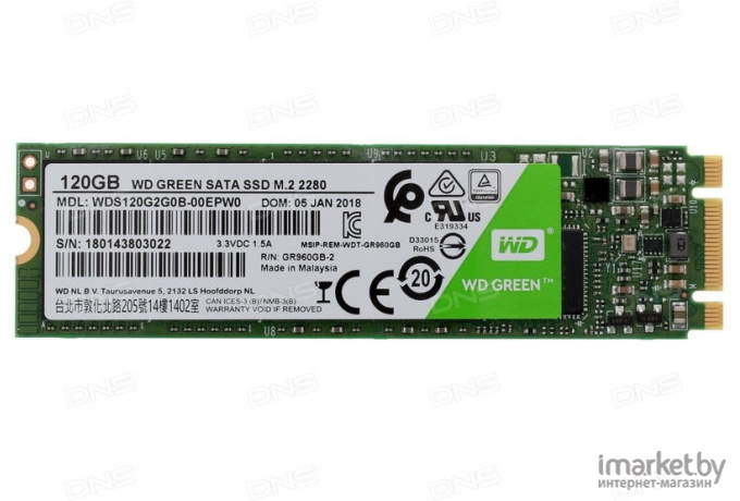 SSD WD Green M.2 2280 120GB [WDS120G1G0B]