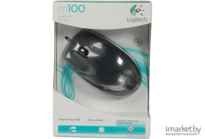Мышь Logitech M100 (серый) [910-005003]
