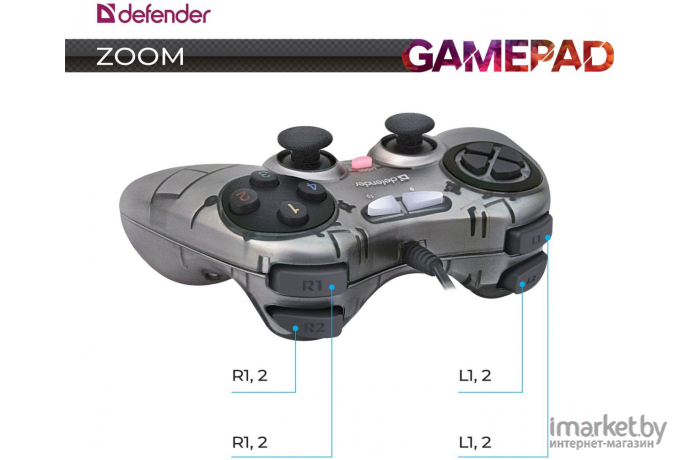 Геймпад Defender Zoom USB Xinput [64244]