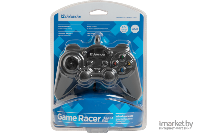 Геймпад Defender Game Racer Turbo RS3 USB-PS2/3 [64251]