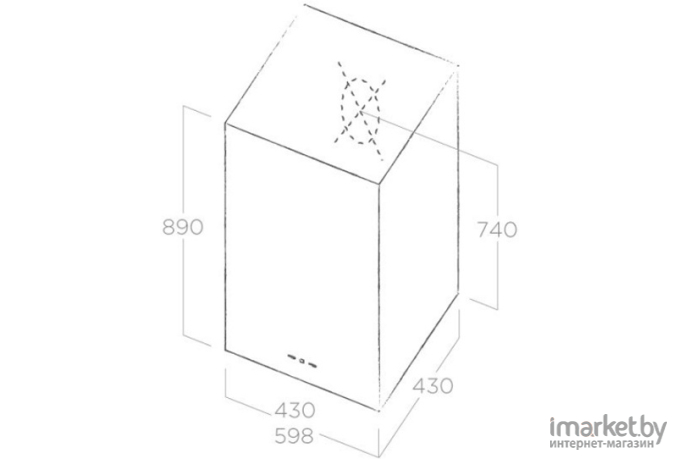 Кухонная вытяжка Elica Kuadra IX/A/43 (PRF0006491)