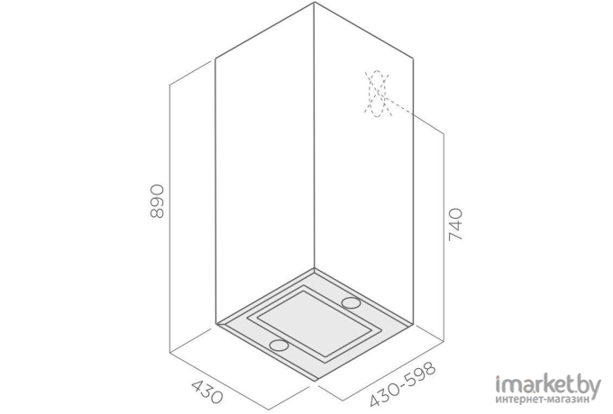 Кухонная вытяжка Elica Kuadra IX/A/43 (PRF0006491)