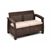 Садовый диван Keter Corfu II Love Seat коричневый