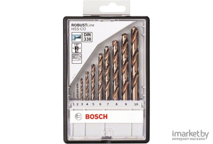 Набор оснастки Bosch 2607019925 10 предметов