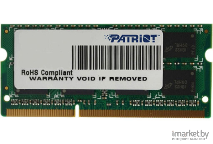 Оперативная память Patriot Signature Line 4GB DDR3 SO-DIMM PC3-12800 [PSD34G16002S]