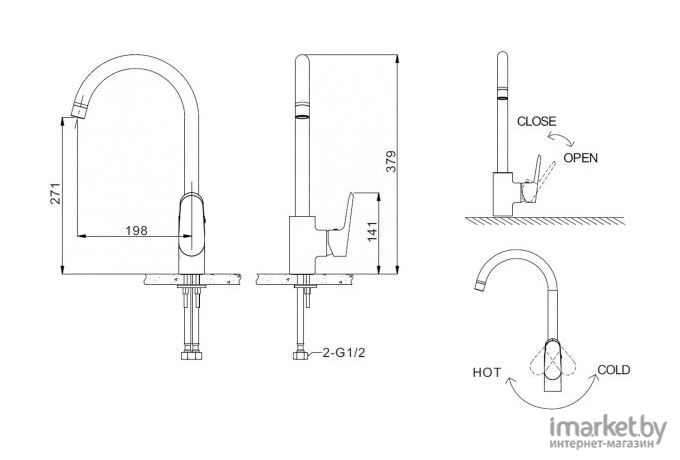 Смеситель Bravat Pure F7105161C