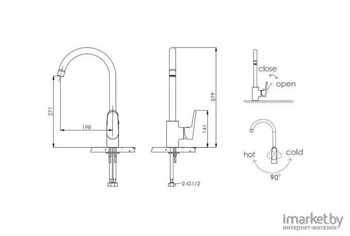 Смеситель Bravat Pure F7105161C