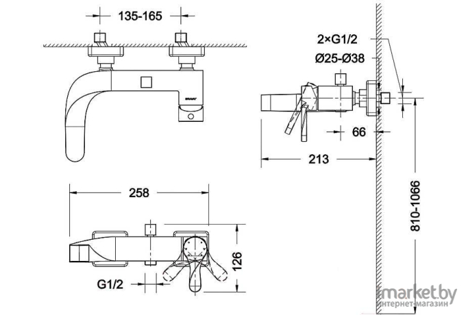 Смеситель Bravat F674108C-01