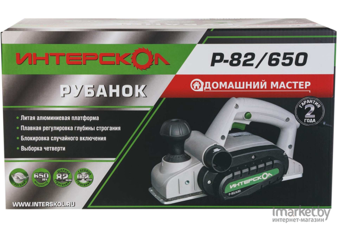 Рубанок Интерскол Р-82/650