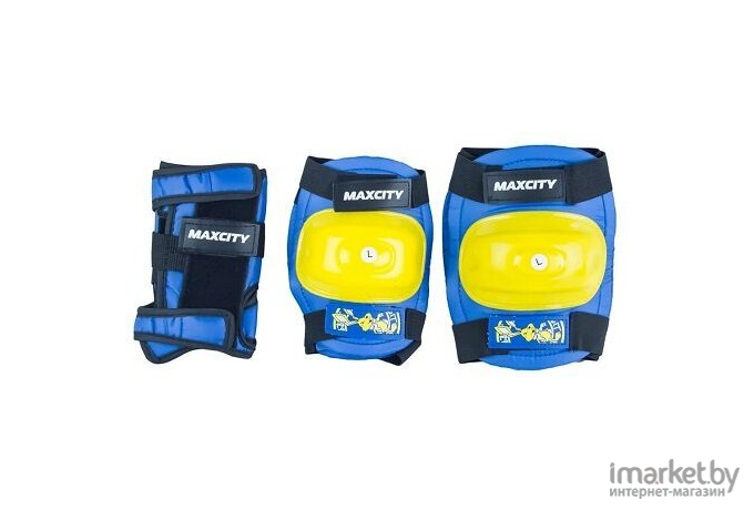 Комплект защиты на колени и локти MaxCity Little Rabbit blue