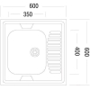 Кухонная мойка Ukinox STD600.600-5C 0R