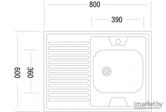 Кухонная мойка Ukinox STD800.600-5C 0L