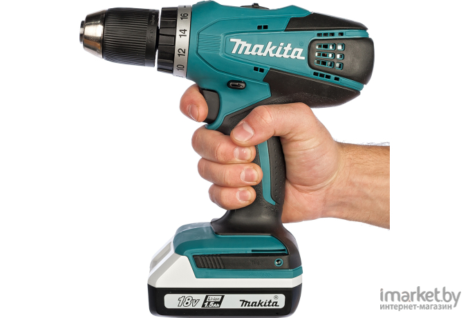 Дрель-шуруповерт Makita DF457DWE