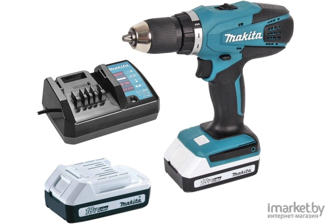 Дрель-шуруповерт Makita DF457DWE