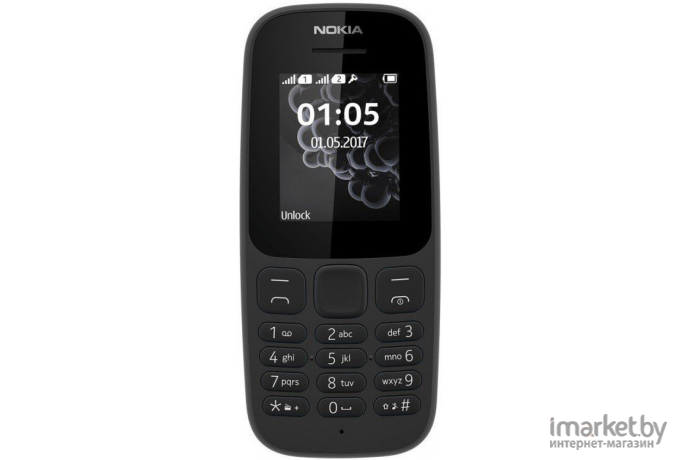 Мобильный телефон Nokia 105 Dual SIM (2017) (черный)