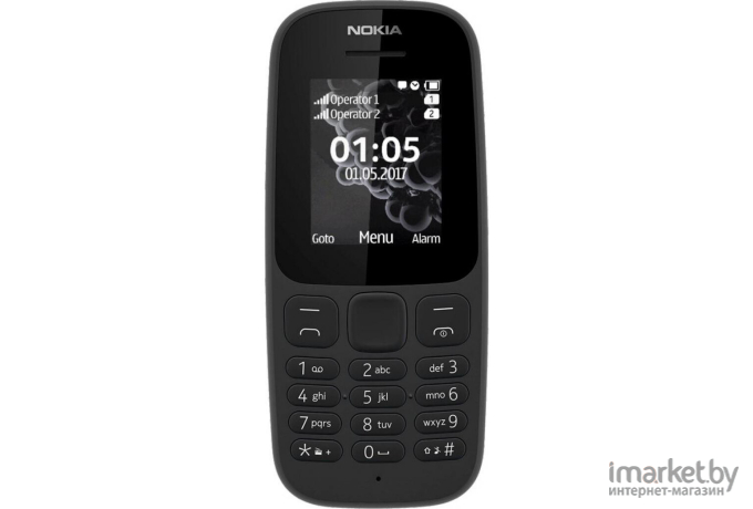 Мобильный телефон Nokia 105 Dual SIM (2017) (черный)