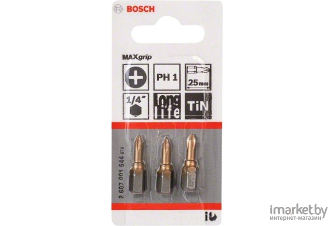 Набор бит Bosch 2607001544 3 предмета