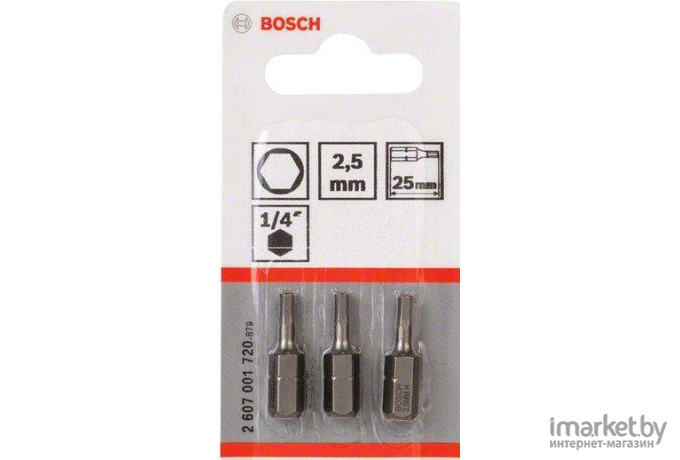 Набор бит Bosch 2607001720 3 предмета