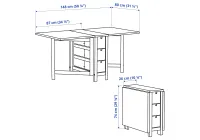 Стол-книга Ikea Норден (антик) [402.522.46]