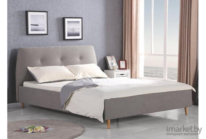 Кровать Halmar Doris 160x200 серый/ольха