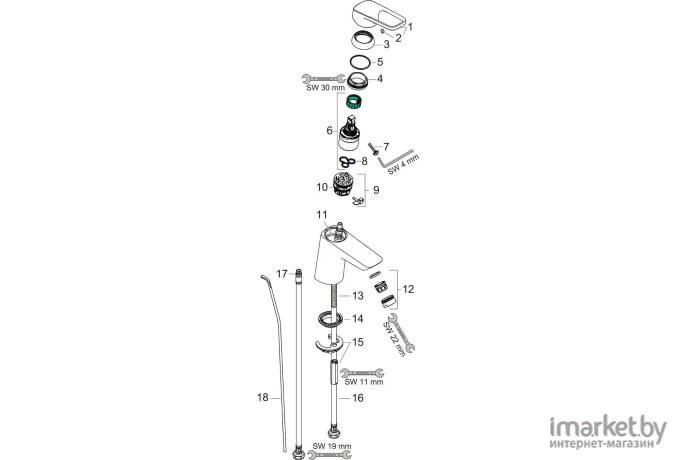 Смеситель Hansgrohe Logis Loop 70 [71150000]