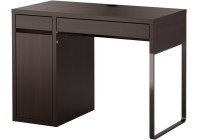Письменный стол Ikea Микке (черный/коричневый) [203.739.18]