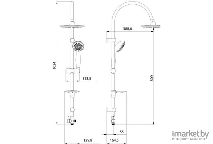 Душевой гарнитур Lemark LM8801C