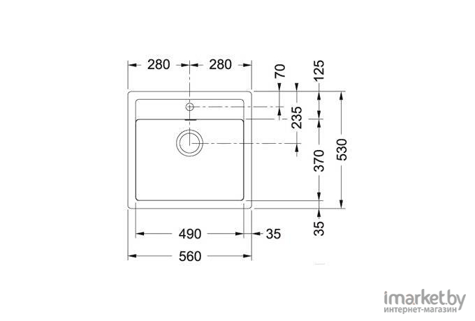 Кухонная мойка Franke SID 610 3,5 , цвет оникс, стоп-вентиль, скрытый перелив, сифон в комплекте [114.0443.344]