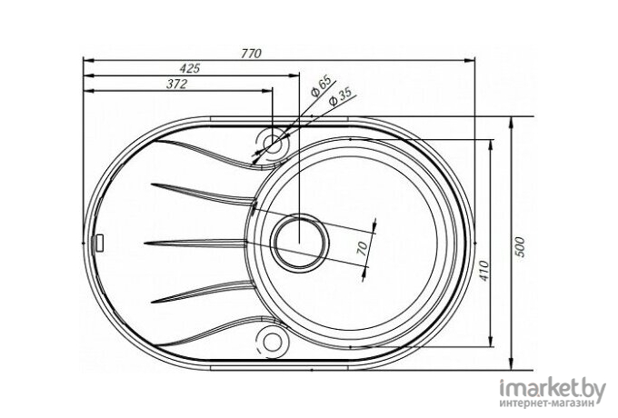 Кухонная мойка IDDIS Kitchen G K12G771i87