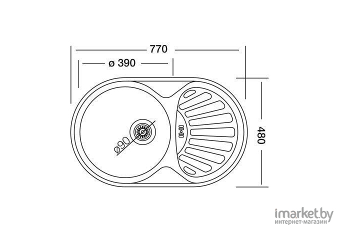 Кухонная мойка Kromevye EC 259 D