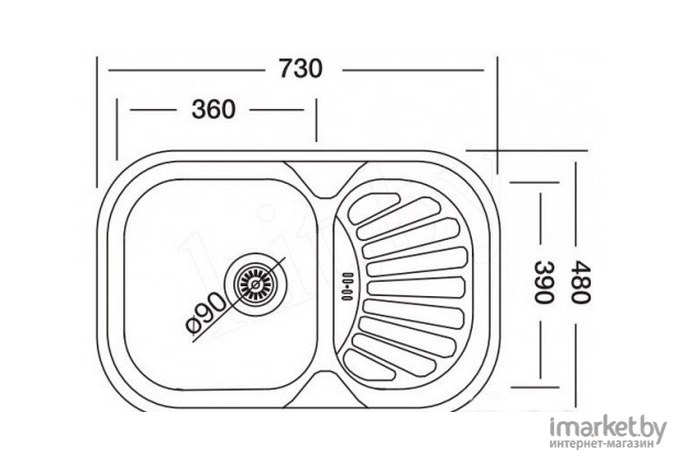 Кухонная мойка Kromevye EC 251 D