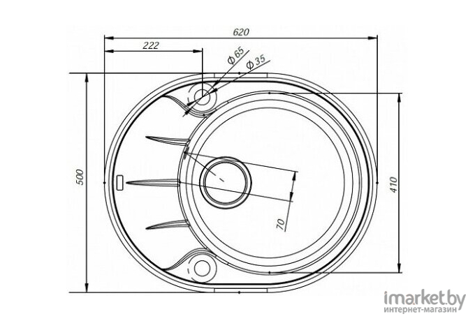 Кухонная мойка IDDIS Kitchen G K07G621i87