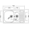 Кухонная мойка Kromevye EC 174 D