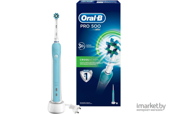 Электрическая зубная щетка Braun Oral-B Pro 500 Cross Action (D16.513.U)