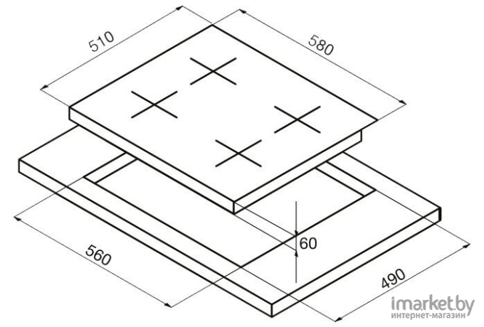 Варочная панель Korting HIB 6409 BS