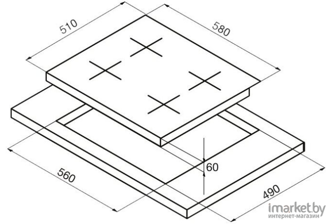 Варочная панель Korting HIB 6409 BS