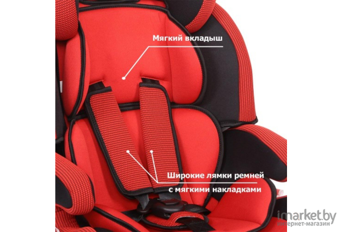 Автокресло Siger Стар Isofix (красный)