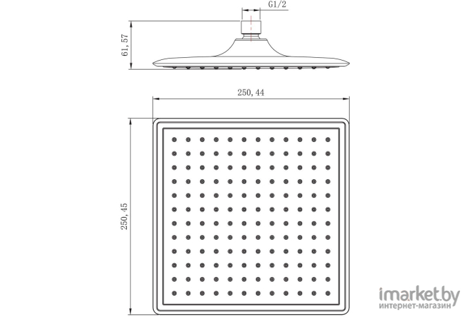 Верхний душ Lemark LM8036C