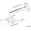 Кронштейн CACTUS CS-VM-PR05B-AL