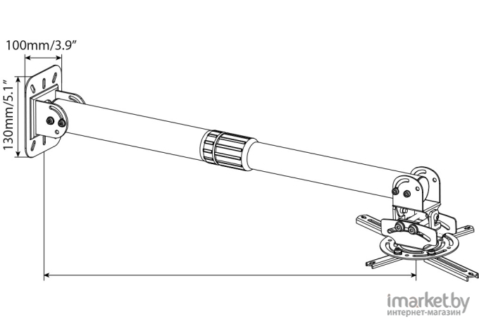 Кронштейн CACTUS CS-VM-PR16L-AL