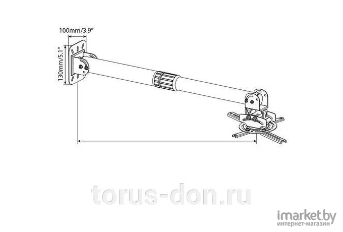 Кронштейн CACTUS CS-VM-PR16L-AL