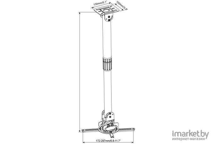 Кронштейн CACTUS CS-VM-PR16L-AL